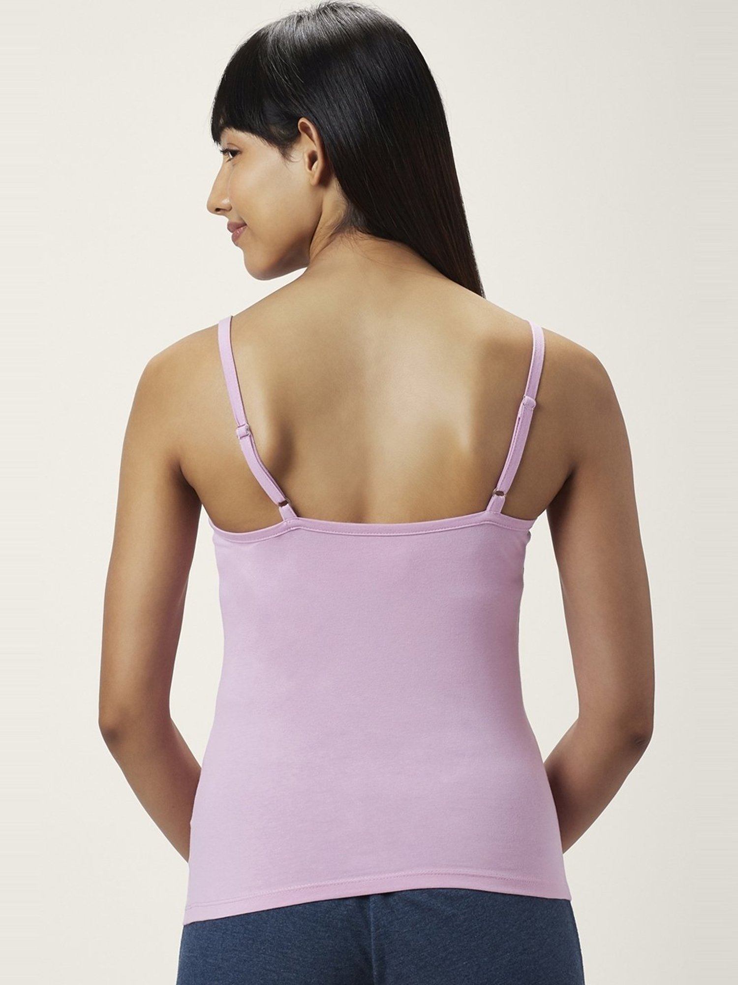 Dreamz by Pantaloons Blue & Pink Cotton Camisoles - Pack Of 2