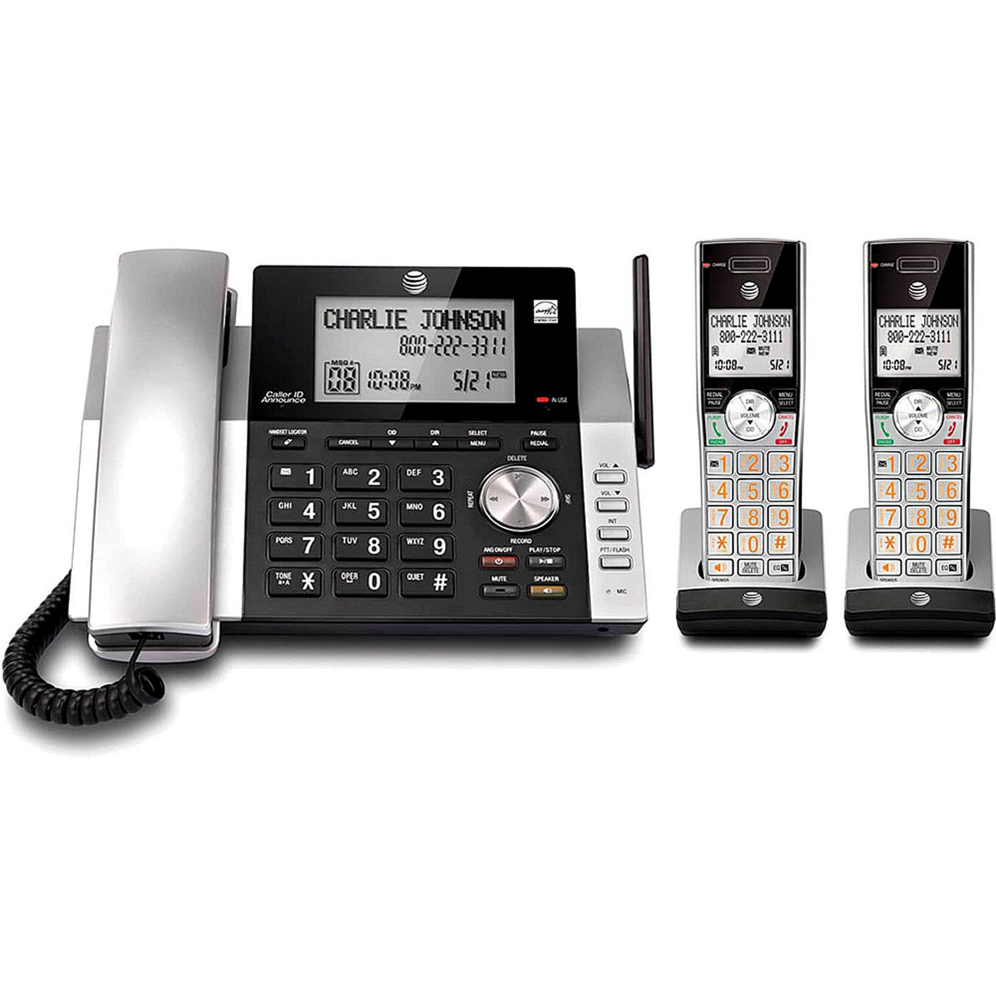 Att ATTCL84215 2 - Handset Corded & Cordless Answering System