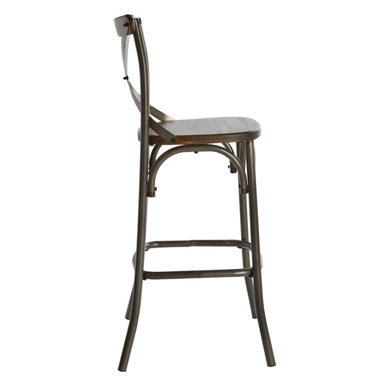 30" Indio Steel Barstool Walnut - OSP Home Furnishings