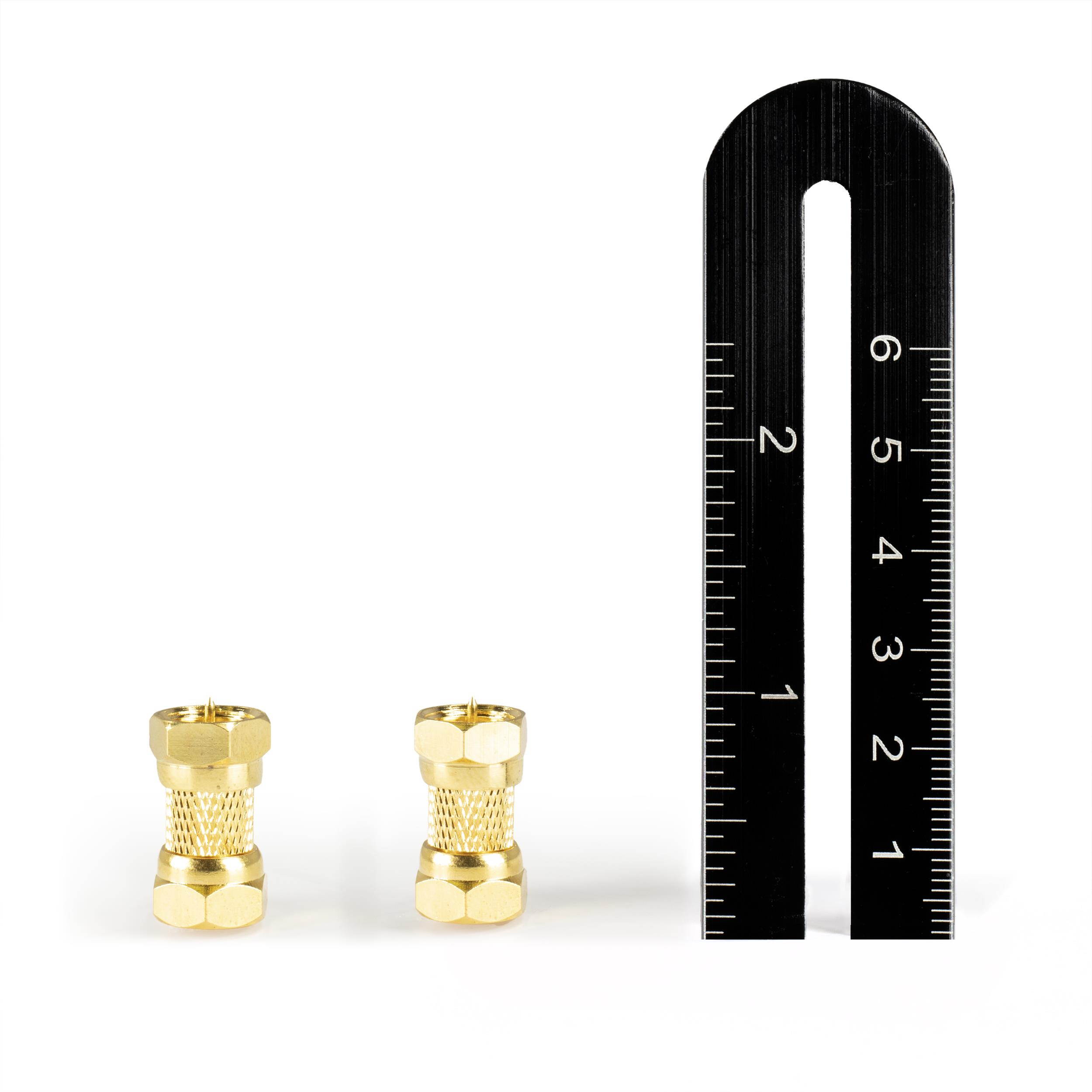 THE CIMPLE CO - Gold Cable Extension Coupler for Coaxial Cables | 4 Pack | F81 (male to male) High Quality 3GHz Satellite, Cable TV, and Cable Internet Rated