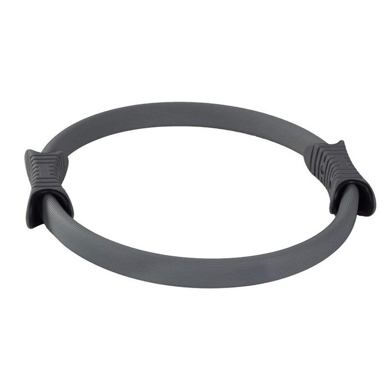 Power Systems Flexible 15 Inch Fitness Exercise Pilates Ring with Foam Cover and 2 Plastic Handles for Thigh Toning, Moderate Resistance (Fiberglass)