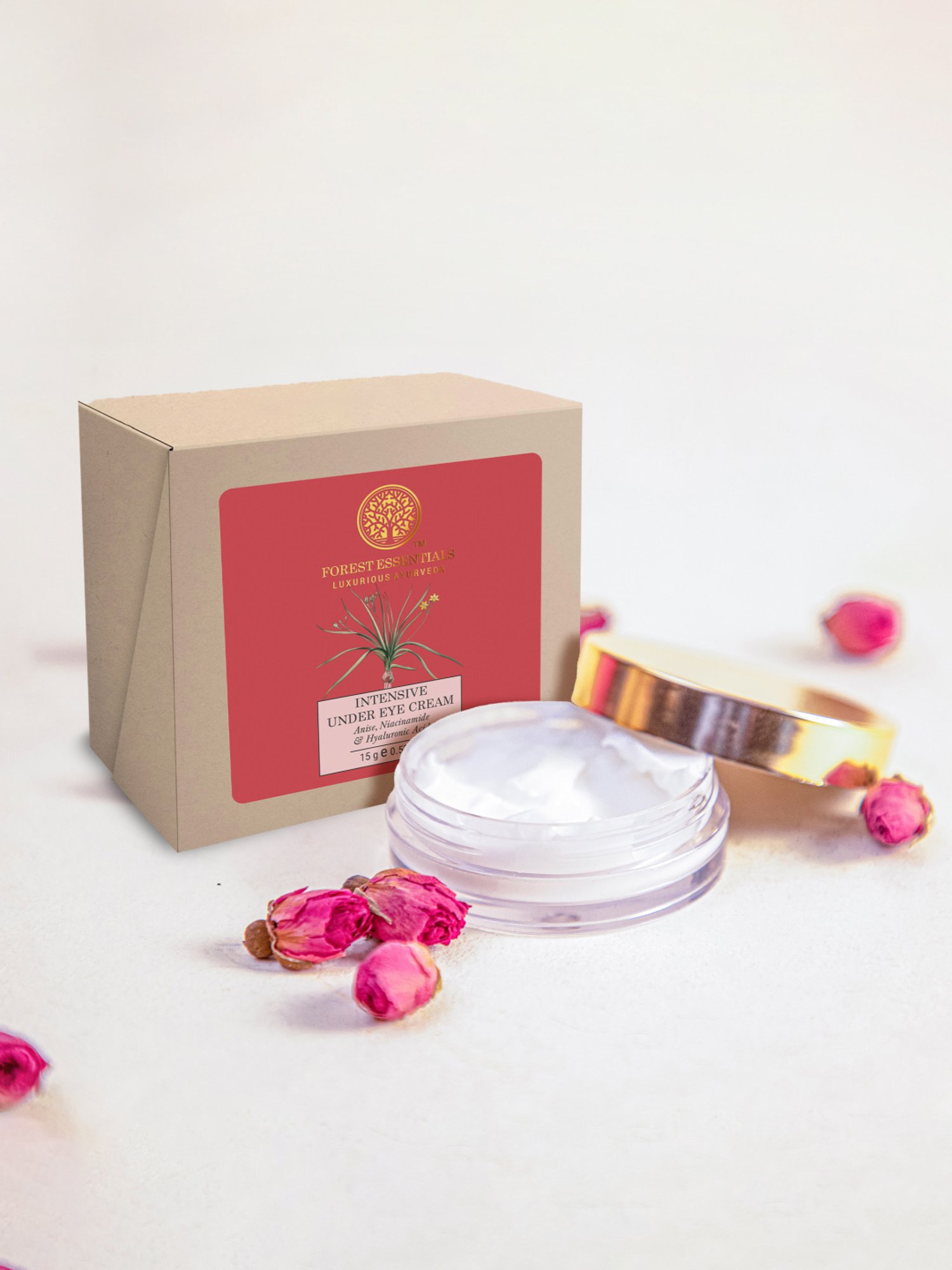 Forest Essentials Intensive Under Eye Cream Anise Niacinamide Hyaluronic Acid - Dark Circles - 15 gm