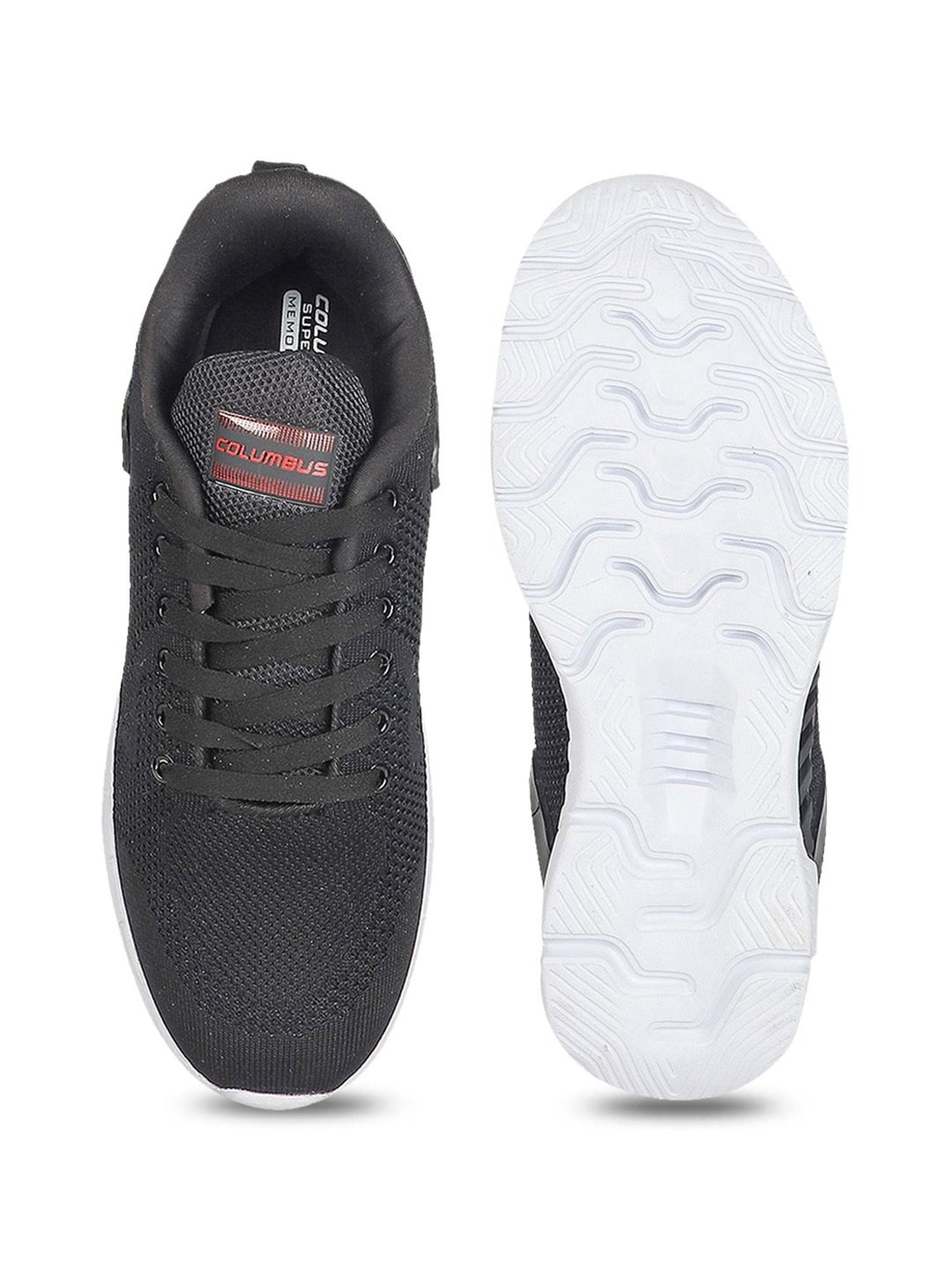 Columbus Men's Black Running Shoes