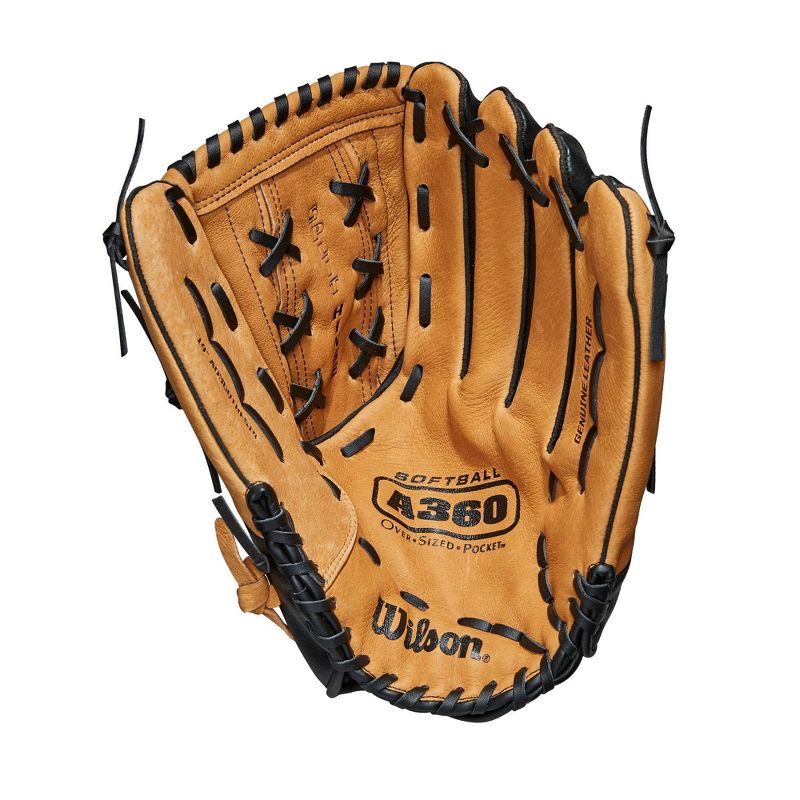 Wilson Softball Glove Slowpitch A360 Brown/Black 14"