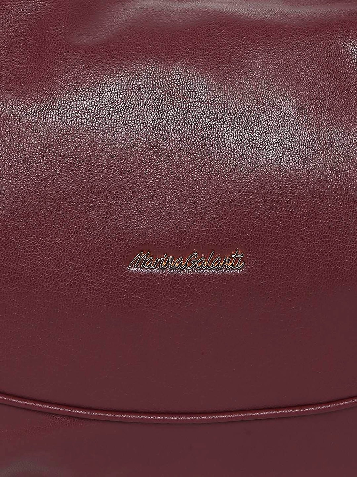 Marina Galanti Maroon Solid Medium Hobo Handbag