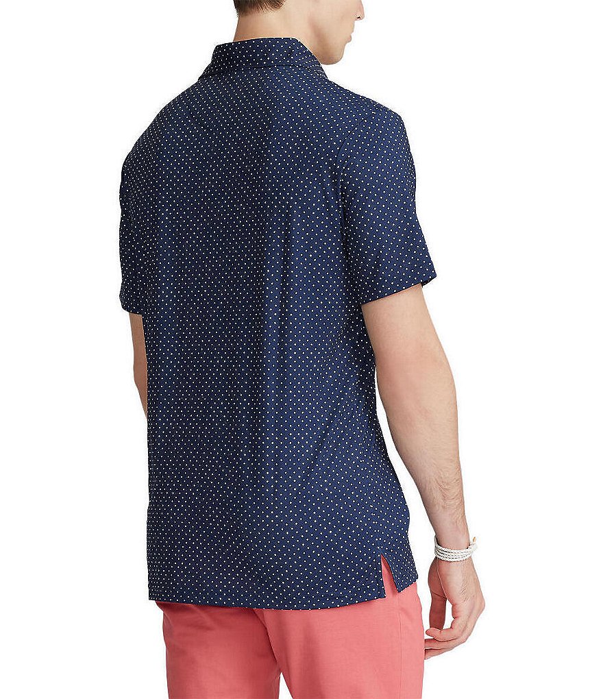 Polo Ralph Lauren Big & Tall Diamond Print Performance Stretch Short-Sleeve Polo Shirt