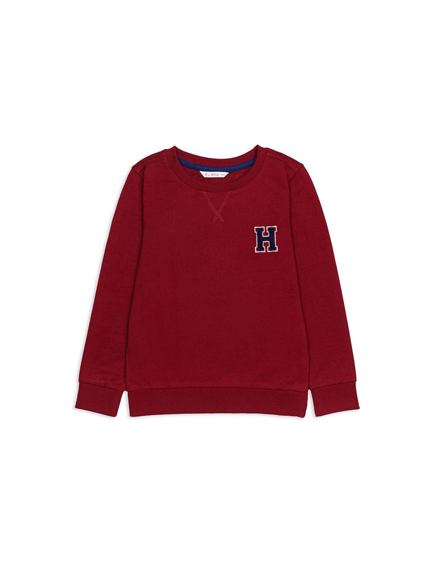 H by Hamleys Boys Wine Solid Full Sleeves Sweatshirt