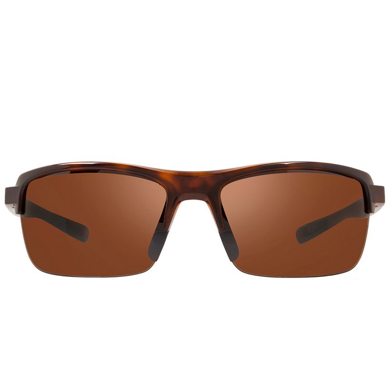 Revo Crux N L RE 4066 04 GO Unisex Rectangle Polarized Sunglasses Tortoise 63mm