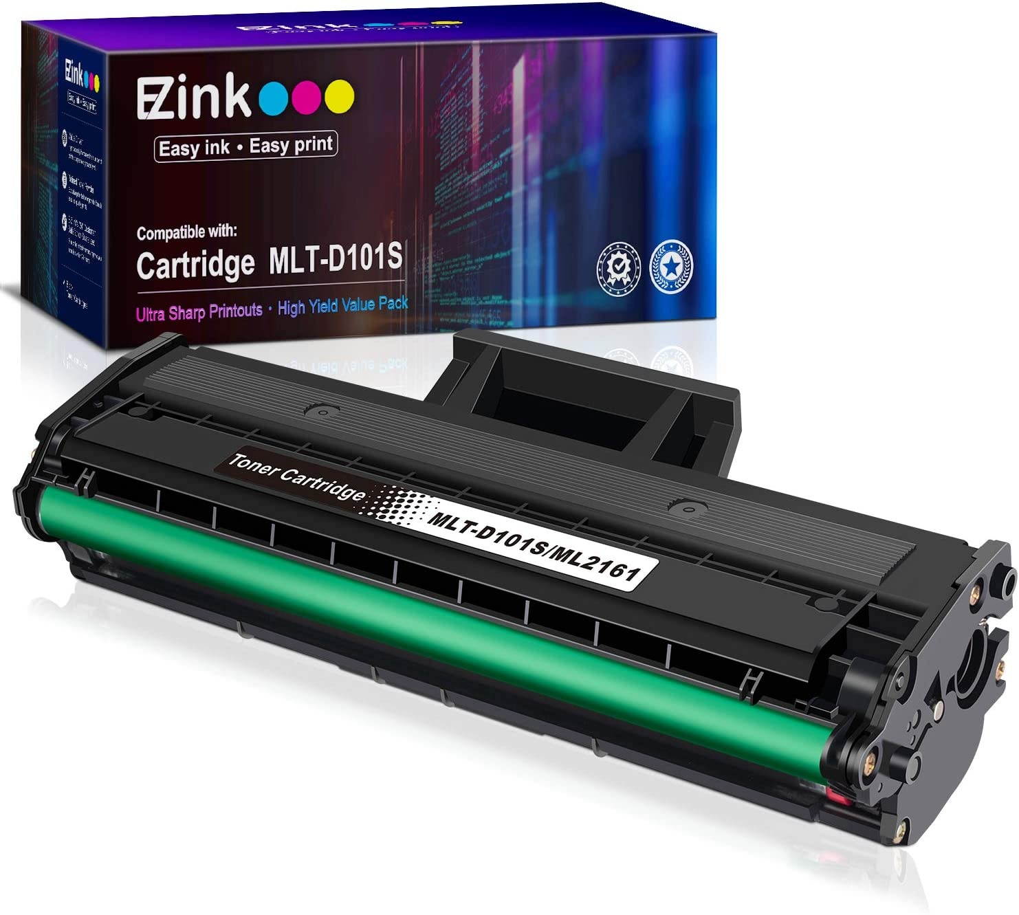 E-Z Ink (TM) Compatible Toner Cartridge Replacement for Samsung 101 MLT-D101S to use with ML-2161/2166w/2160/2165w SCX-3401/3401FH/3406HW SCX-3405FW SCX-3400/3405F//3405FW/3407 SF-761P/760P (1 Black)