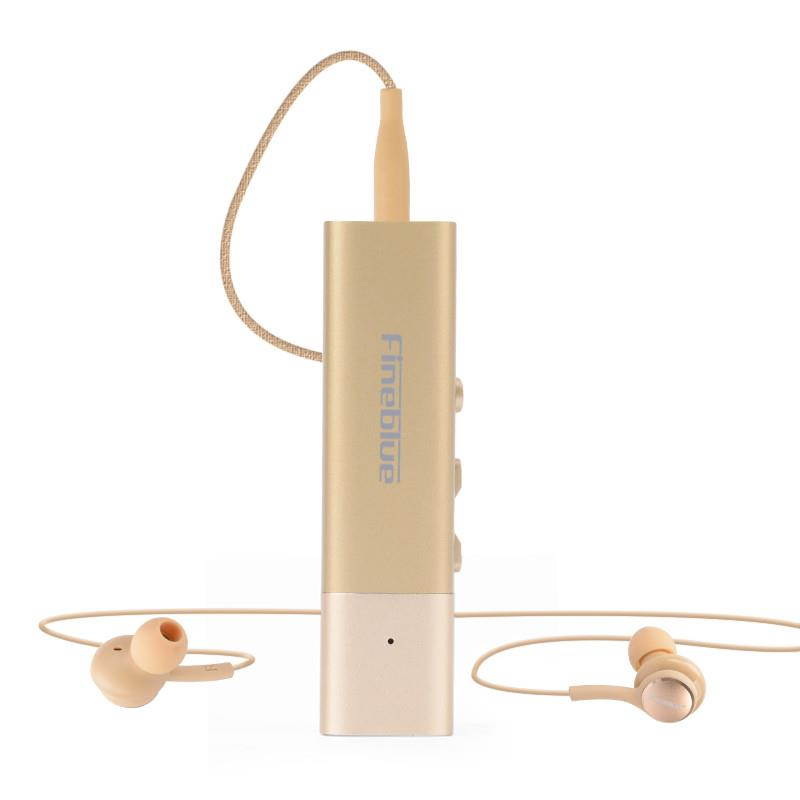 Newest Fineblue W688 Bluetooth Earphone Bluetooth 4.1 Universal Sport Wireless With Collar clip Sports Bluetooth Headset (Gold)