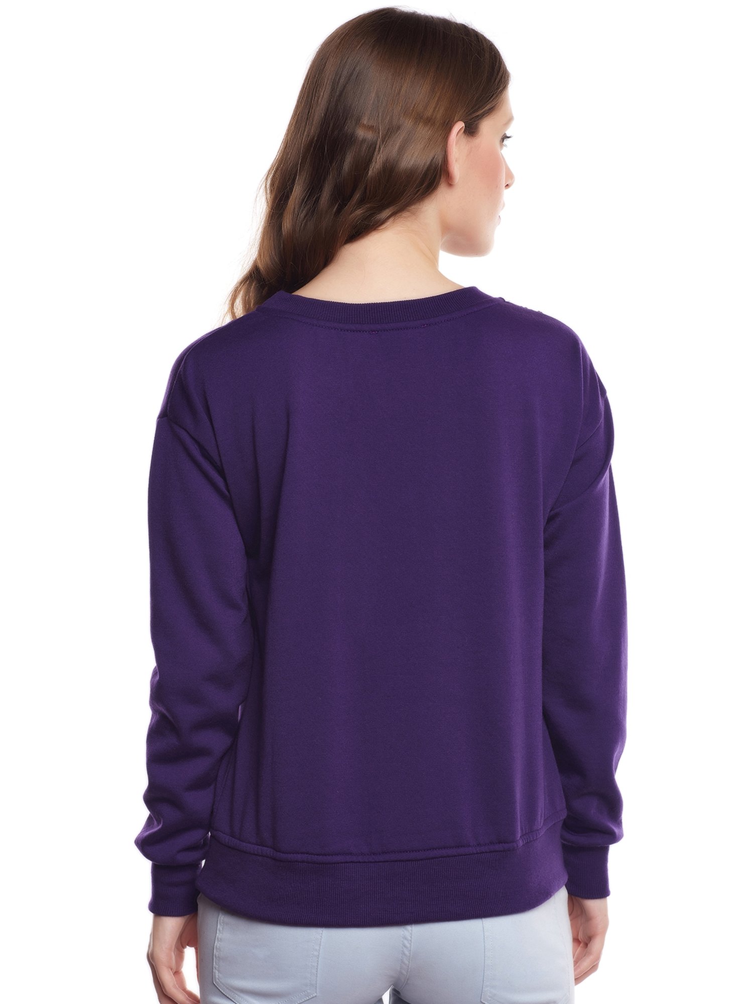 Belle Fille Purple Embellished Sweatshirt