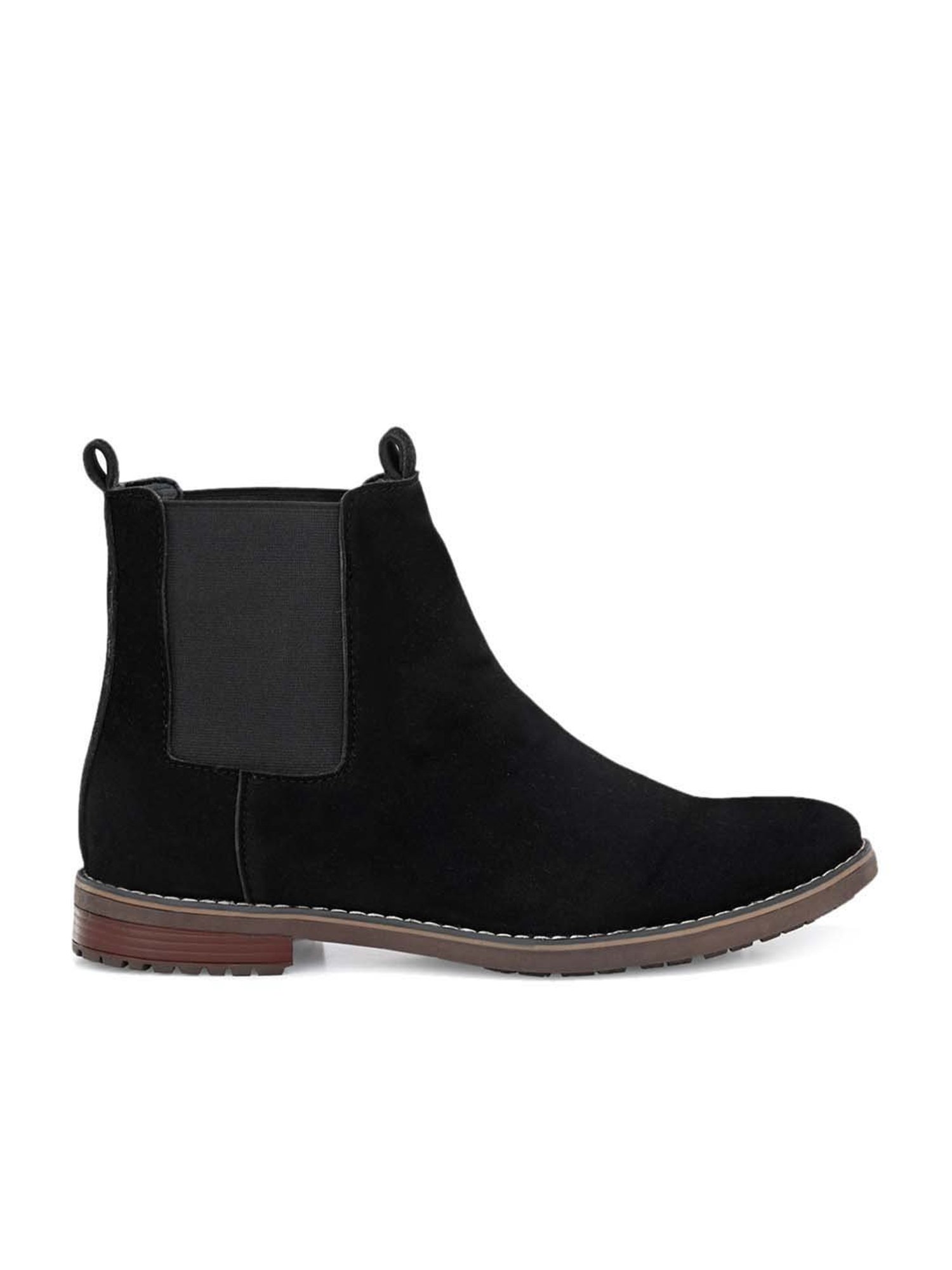 El Paso Men's Black Chelsea Boots