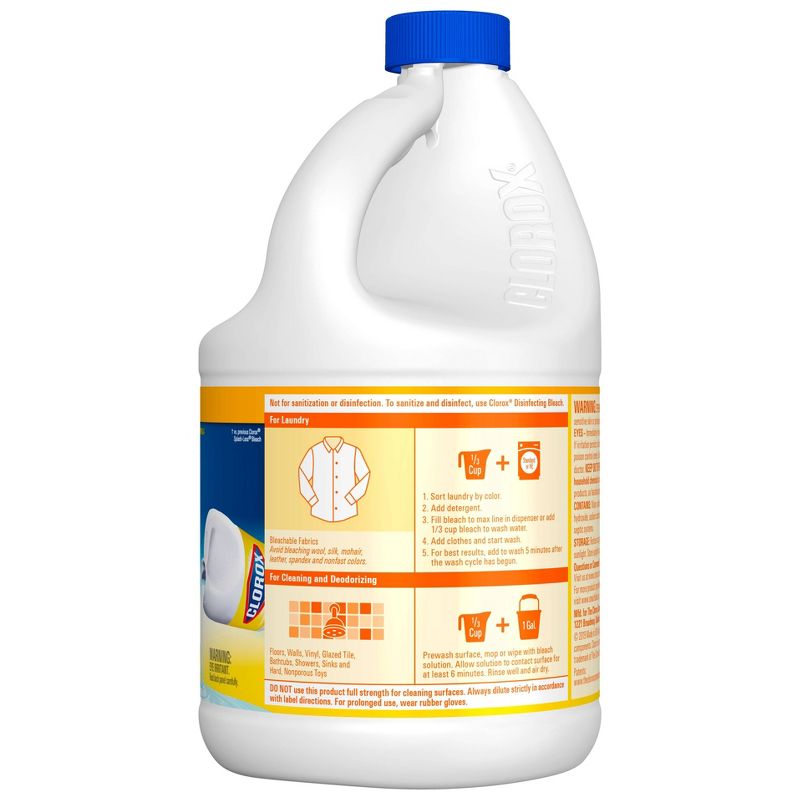 Clorox Splash-Less Liquid Bleach - Crisp Lemon - 77oz