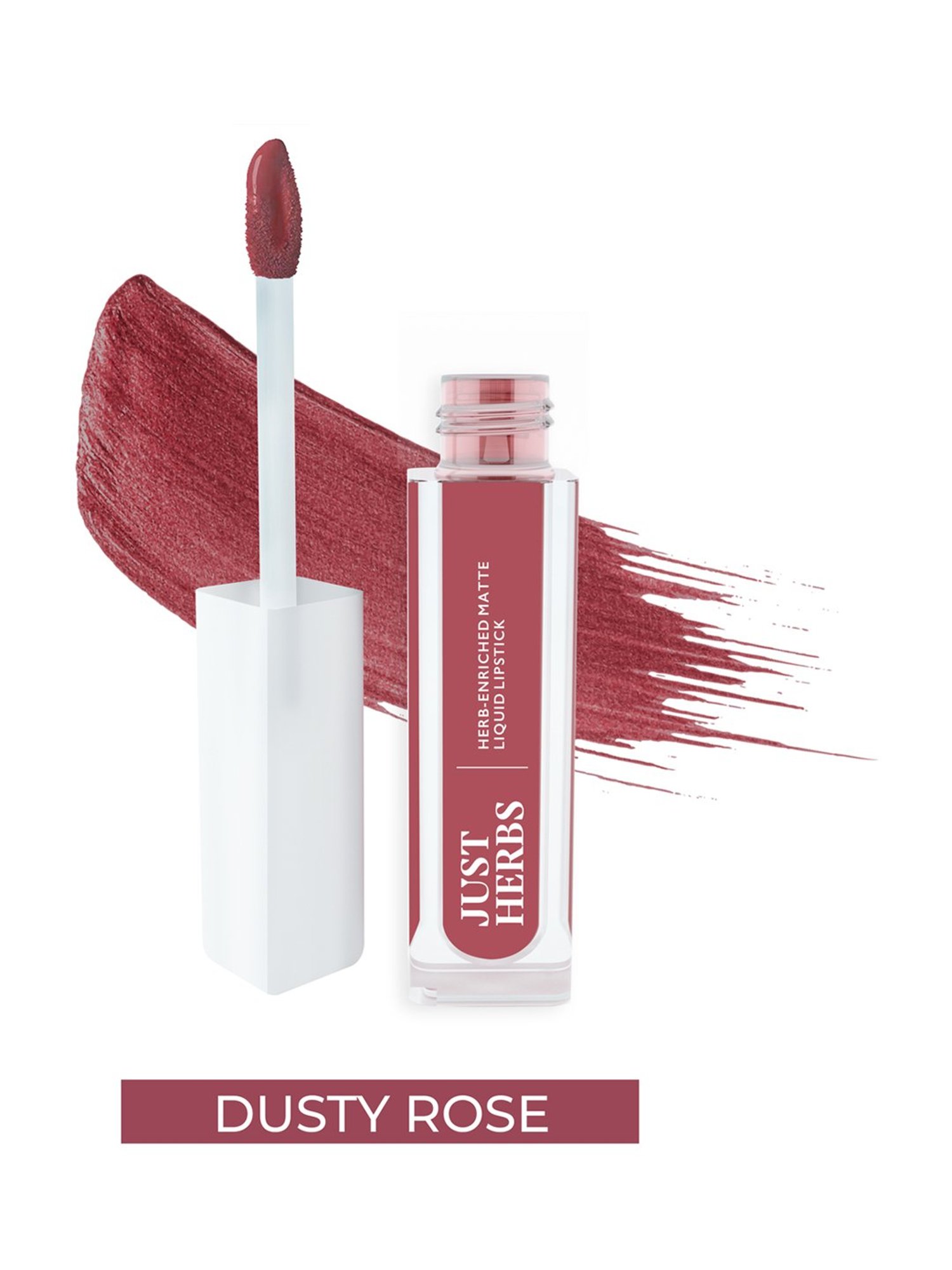 JUST HERBS Herb-Enriched Matte Liquid Lipstick Dusty Rose - 2 ml