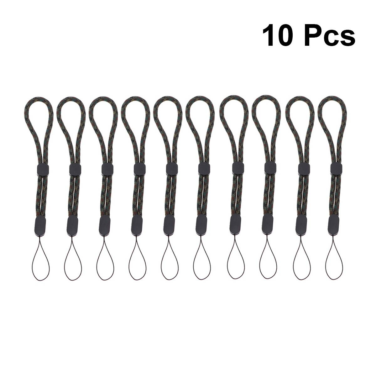 10pcs Adjustable Camera Cell Phone Wristband Practical Digital Camera Anti-lost Wrist Strap Anti-fall Haning Rope for Outdoor Travel (Black)