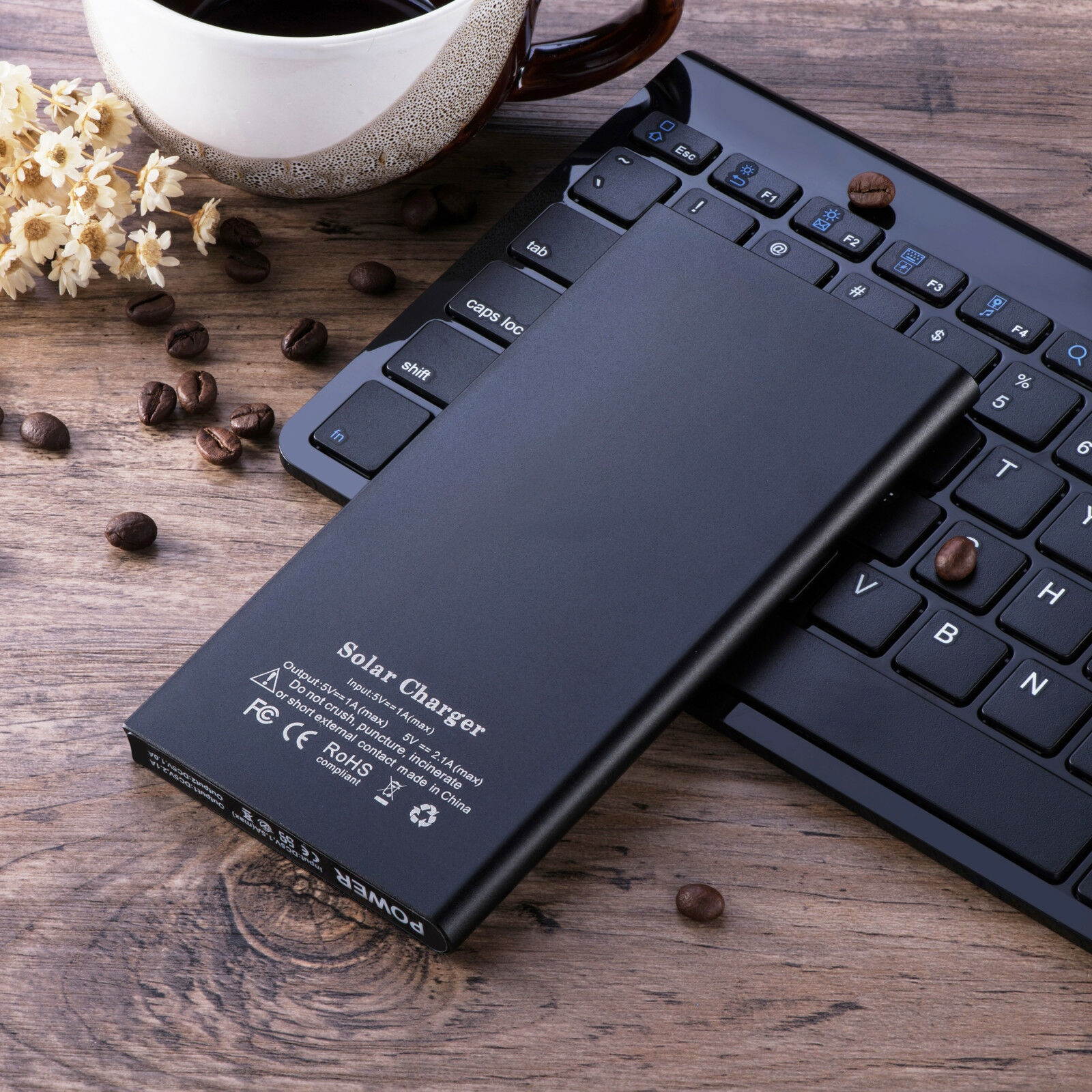 900000mAh Slim 2 USB Portable Battery Charger Solar Power Bank For Phone