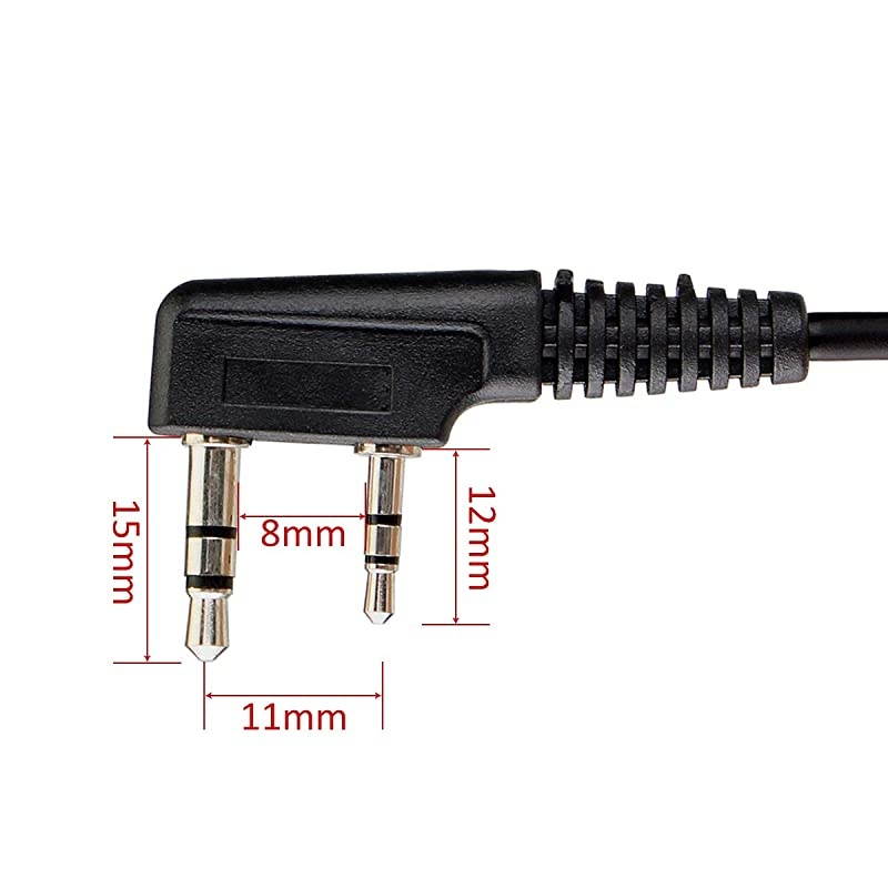 2 Pin PTT Mic Covert Acoustic Tube Earpiece Headset for Kenwood PUXING Baofeng UV5R UV5RA 888S  H777 RT7 RT211 Pack