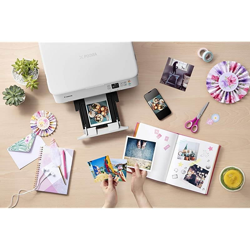 PIXMA TS5320 All In One Wireless Printer Scanner Copier with AirPrint White Works with Alexa