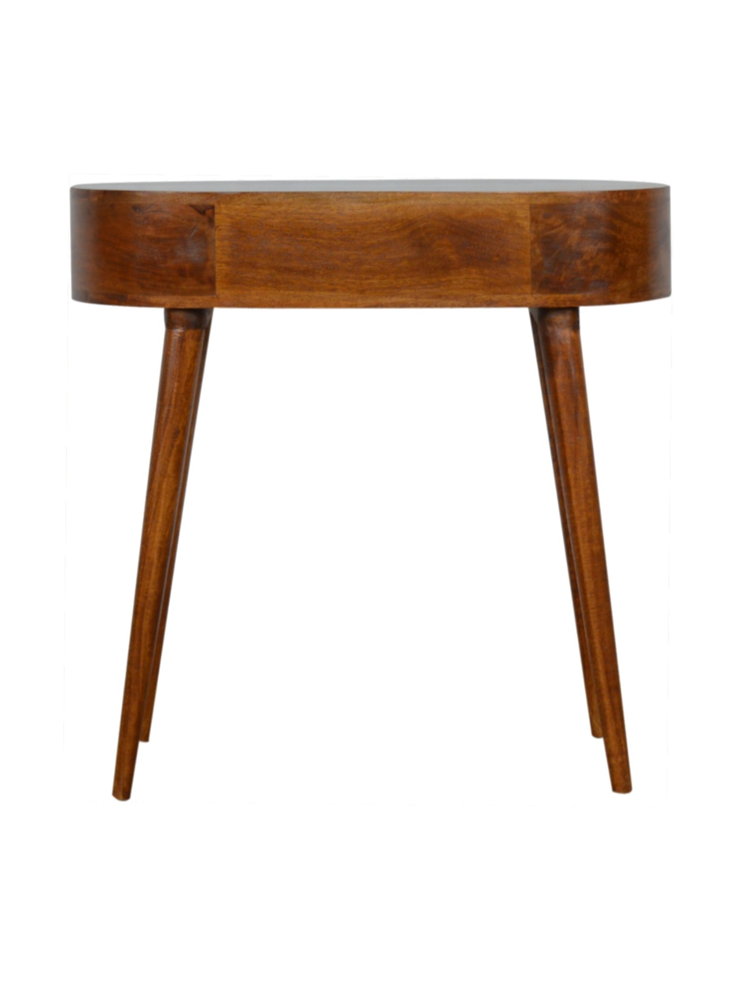 Artisan Furniture Chestnut Brown Wood Rounded Console Table
