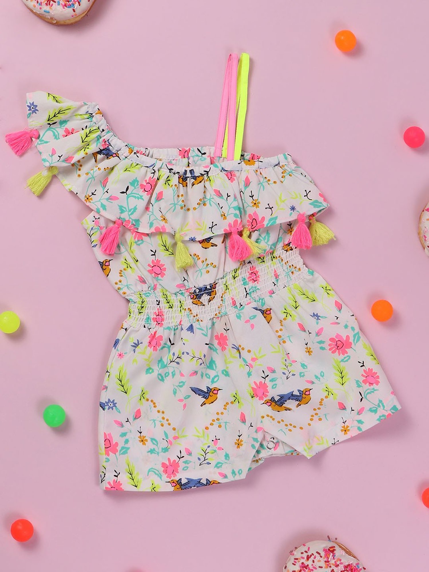 Budding Bees Kids Multicolor Printed Jumpsuit