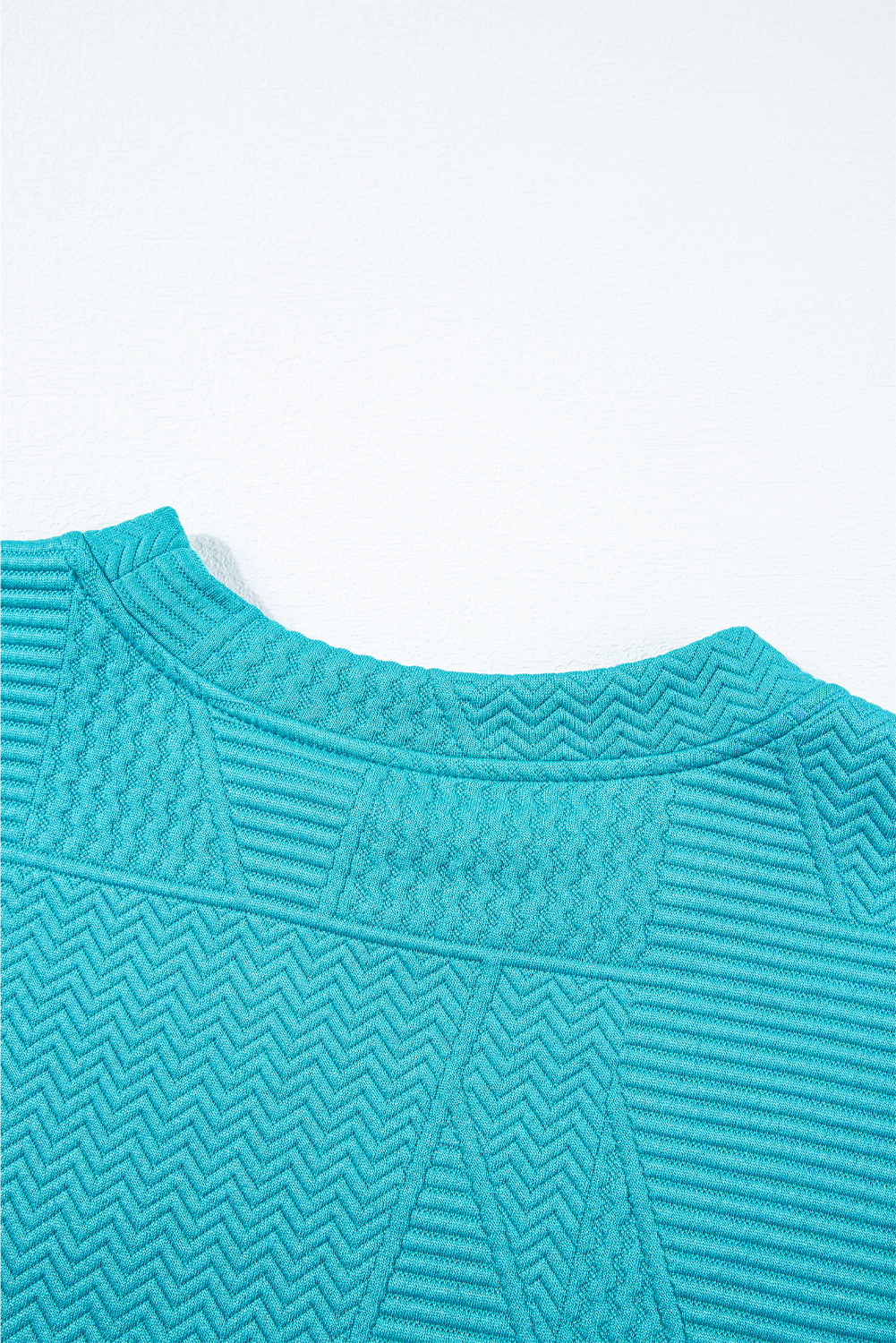 Skobeloff Textured Ruffle Split Top and Drawstring Shorts Set