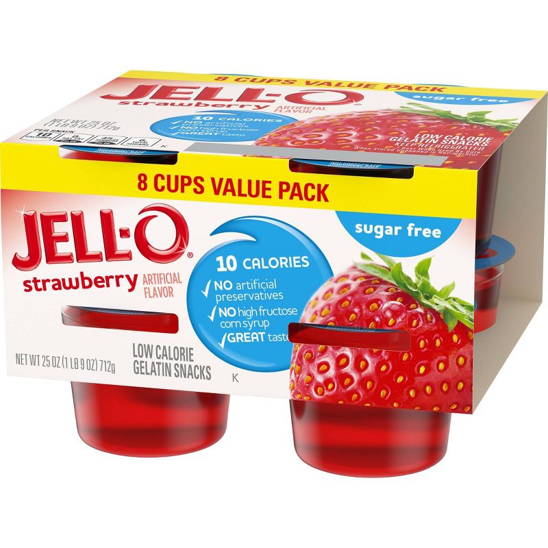 JELL-O Sugar Free Strawberry Gelatin - 25oz/8ct