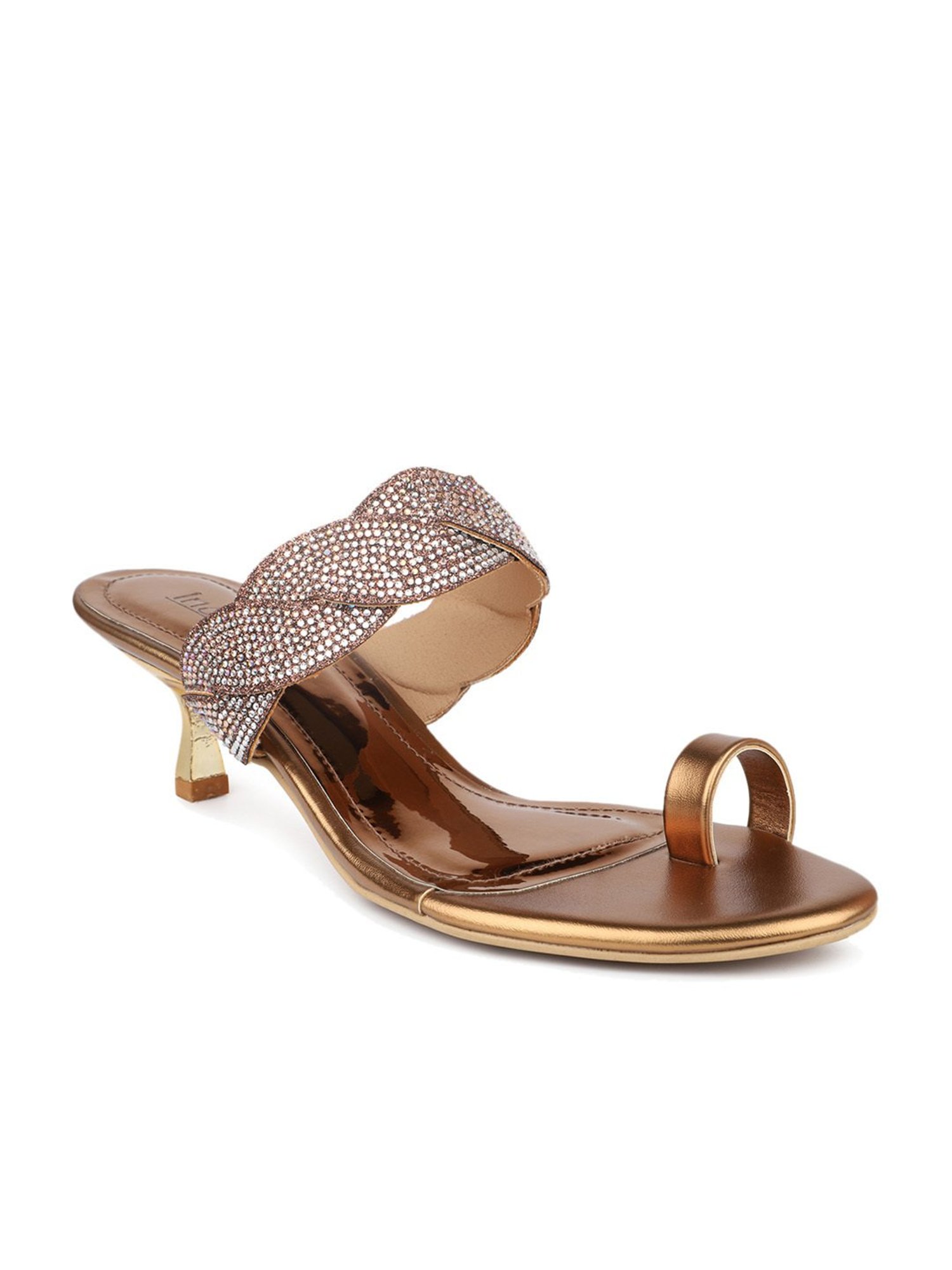 Inc.5 Women's Antique Gold Toe Ring Sandals