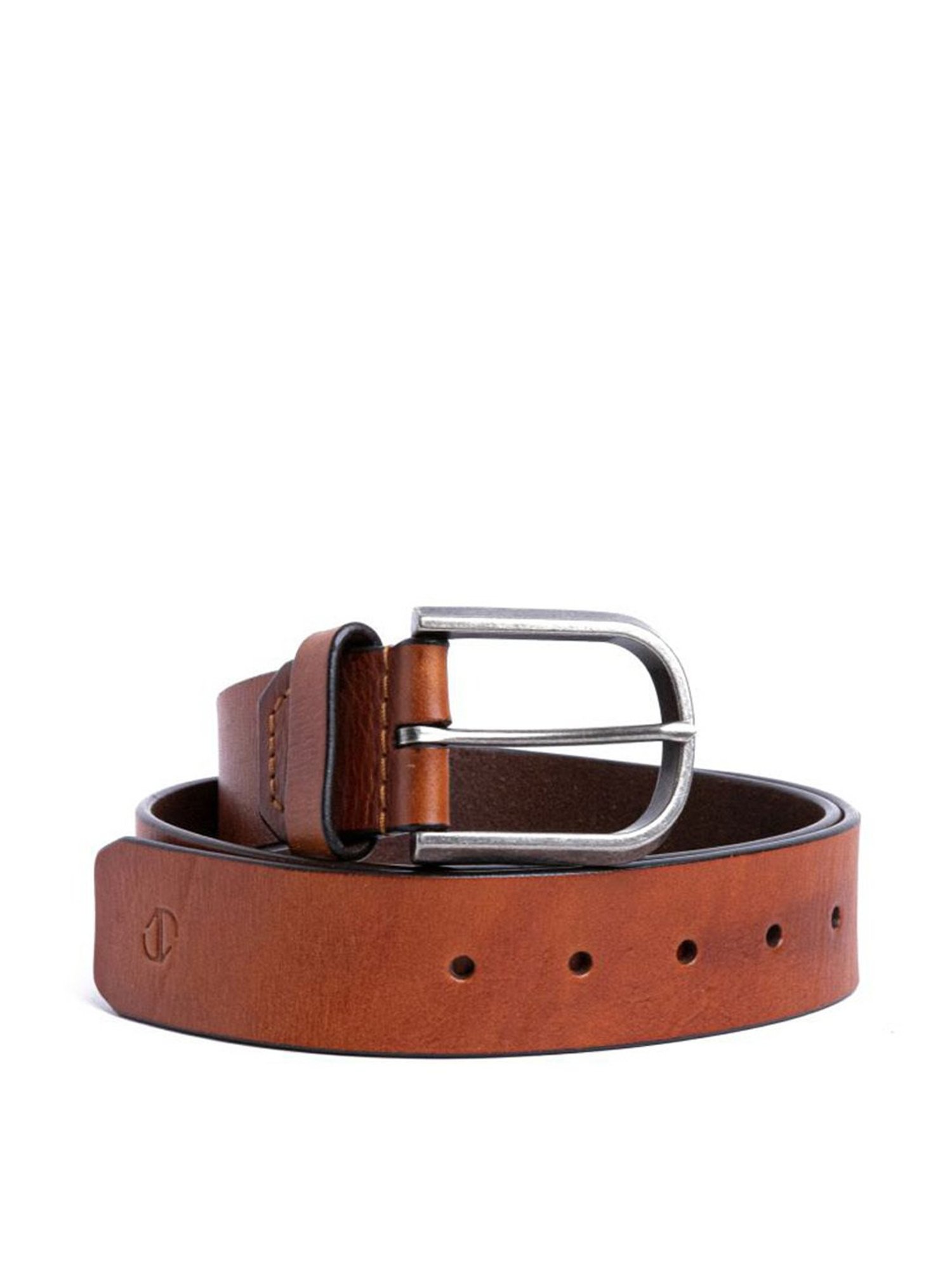 James Aston Pedro Premium Tan Leather Solid Waist Belt