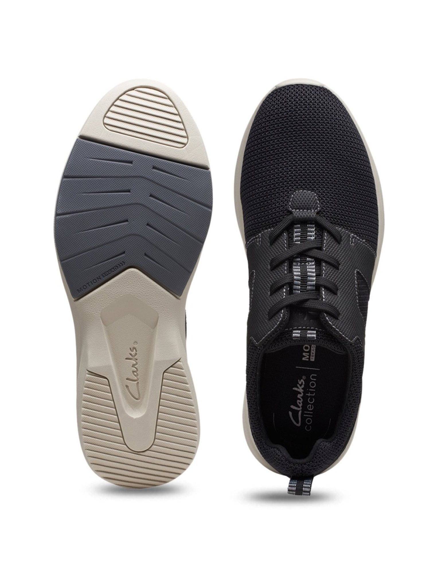 Clarks Men's Lehman Tie Black Running Shoes