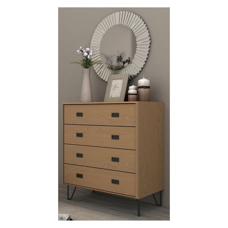 Asela 4 Drawer Chest Oak - Buylateral