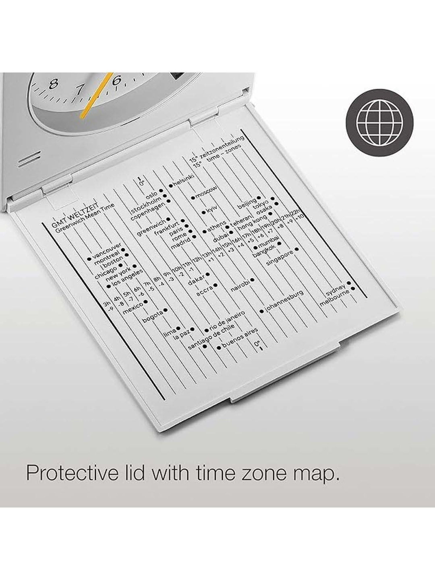 Braun White Classic Analog Alarm Clock