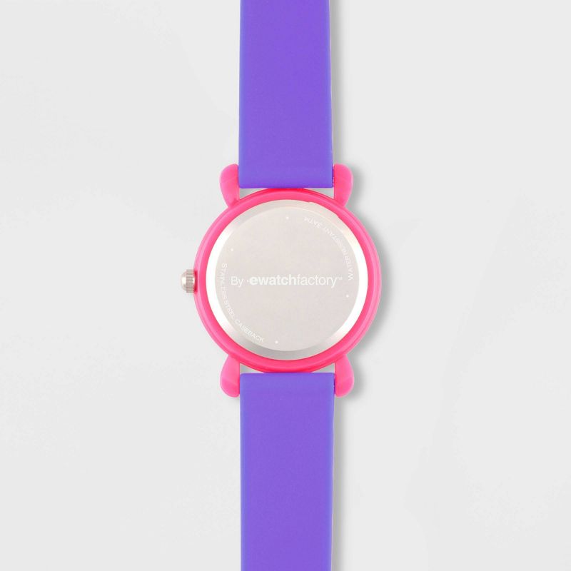 Girls' Red Balloon Unicorn Plastic Time Teacher Silicone Strap Watch - Purple
