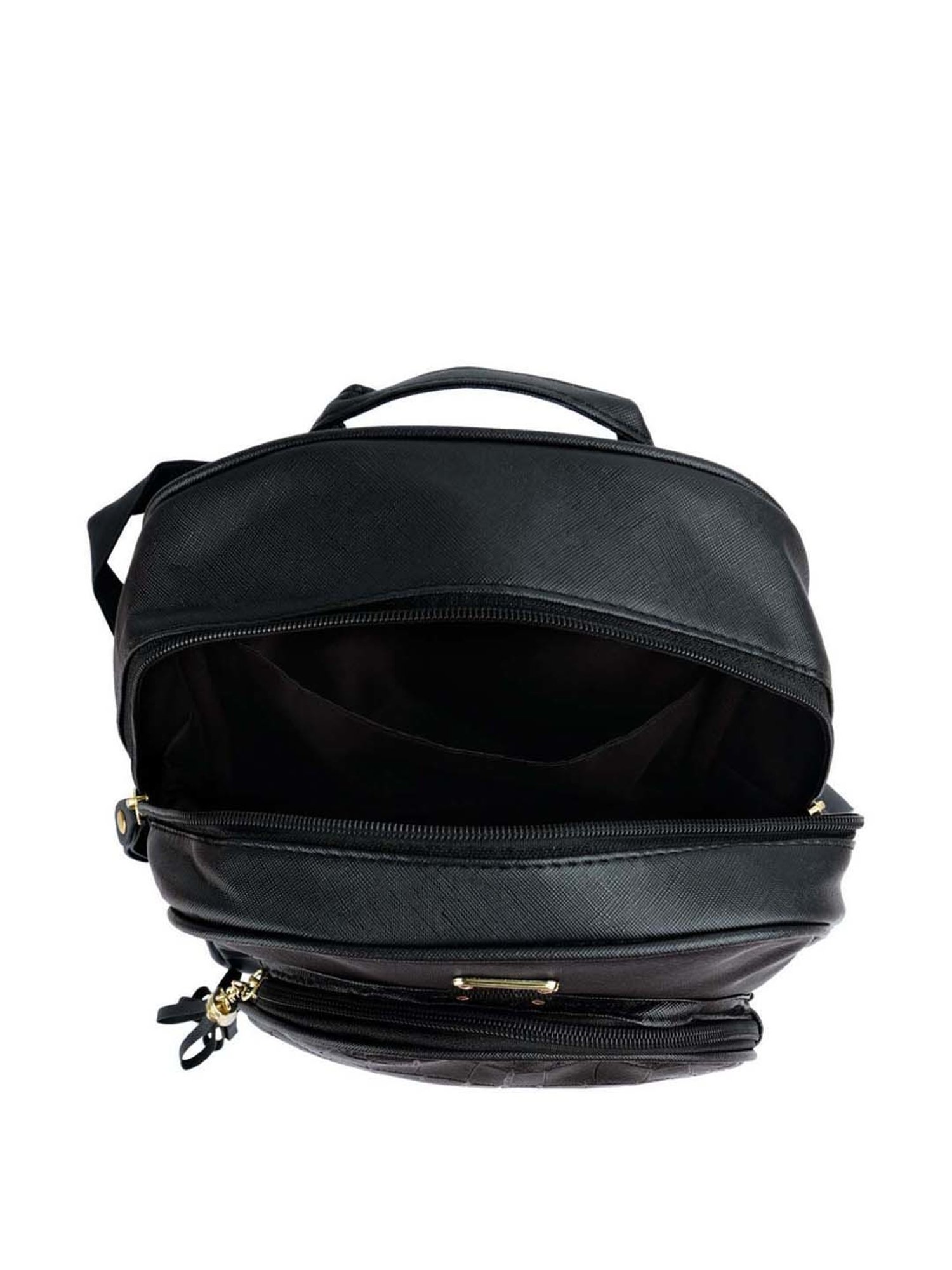 London Rag Black Croc Medium Backpack