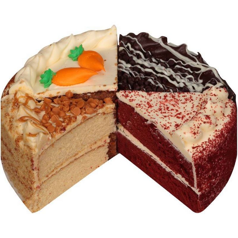 8" Double Layer Variety Cake - Caramel, Carrot, Chocolate, Red Velvet -  46oz