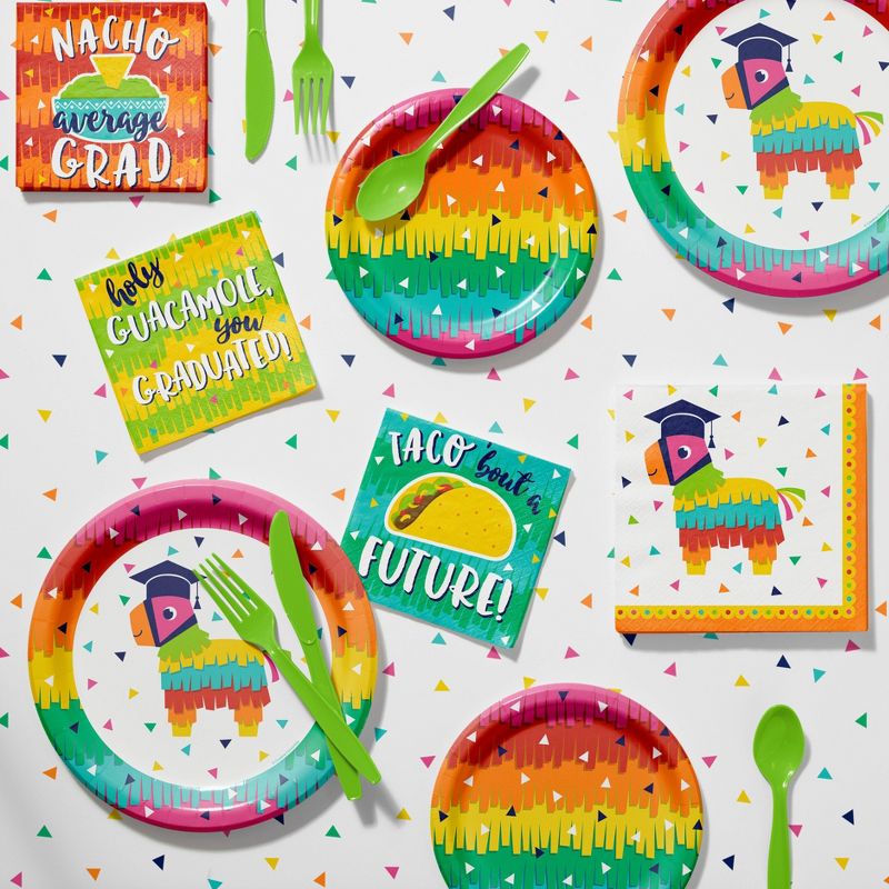 48ct Fiesta Fun "Nacho Average Grad" Grad Beverage Napkins