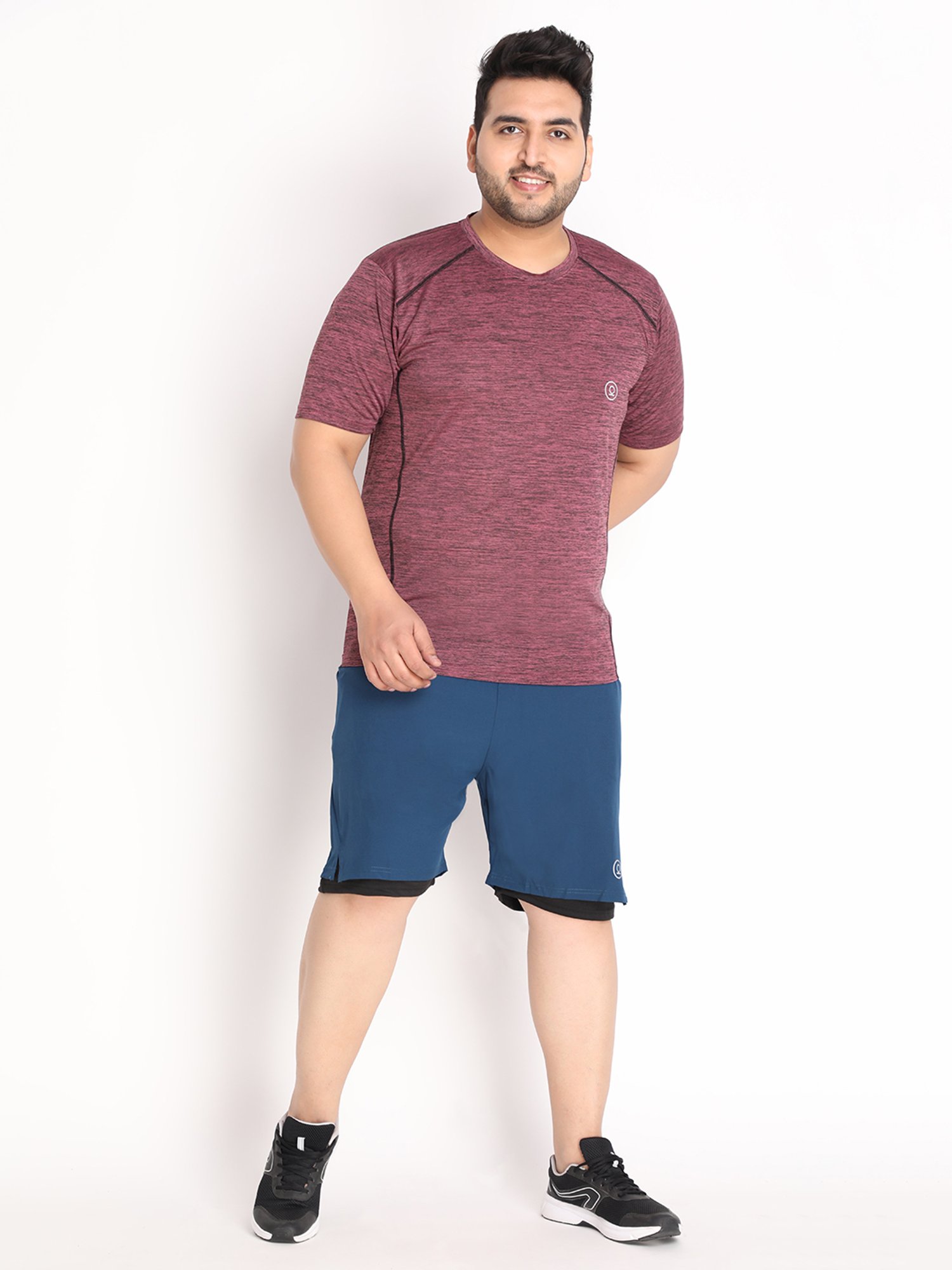 Chkokko Indigo Black Regular Fit Shorts