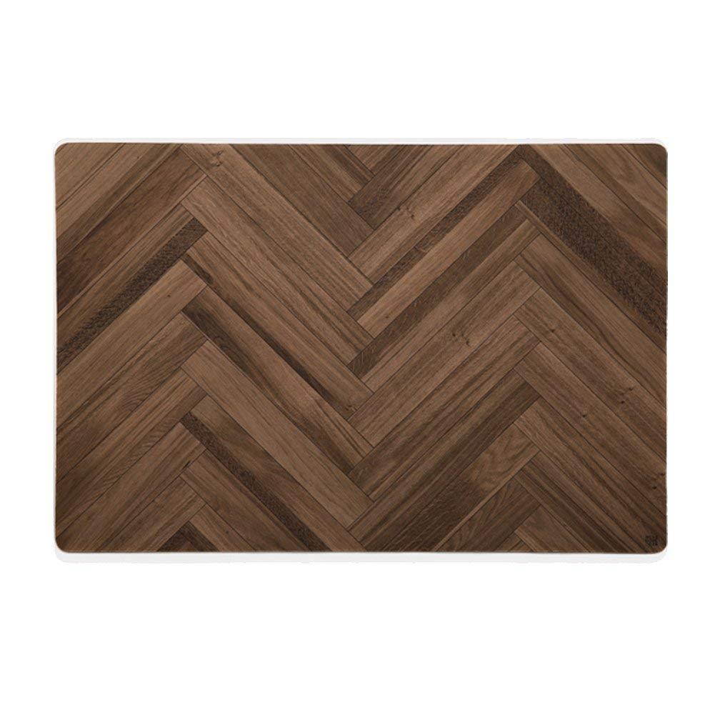 NessHome Neoprene Non-Slip Multi Purpose Desk Pad, 25"x17" (Herringbone Wood)