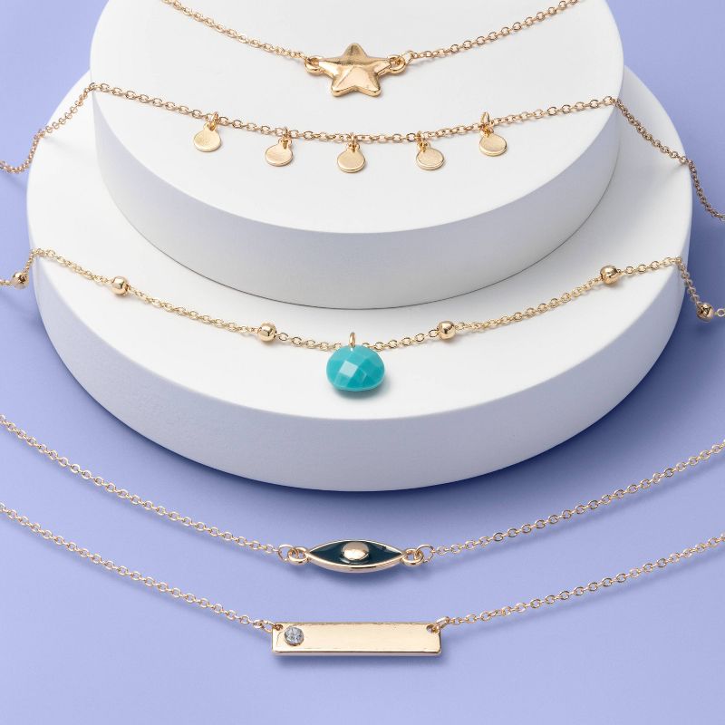 Girls' 5pk Necklace Set - More Than Magic™ Gold