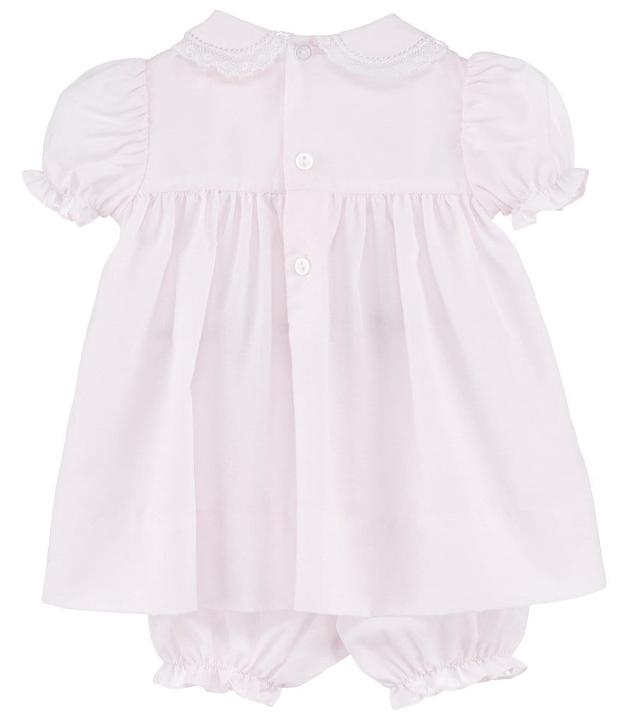 Petit Ami Baby Girls Preemie-Newborn Smocked Dress & Bonnet