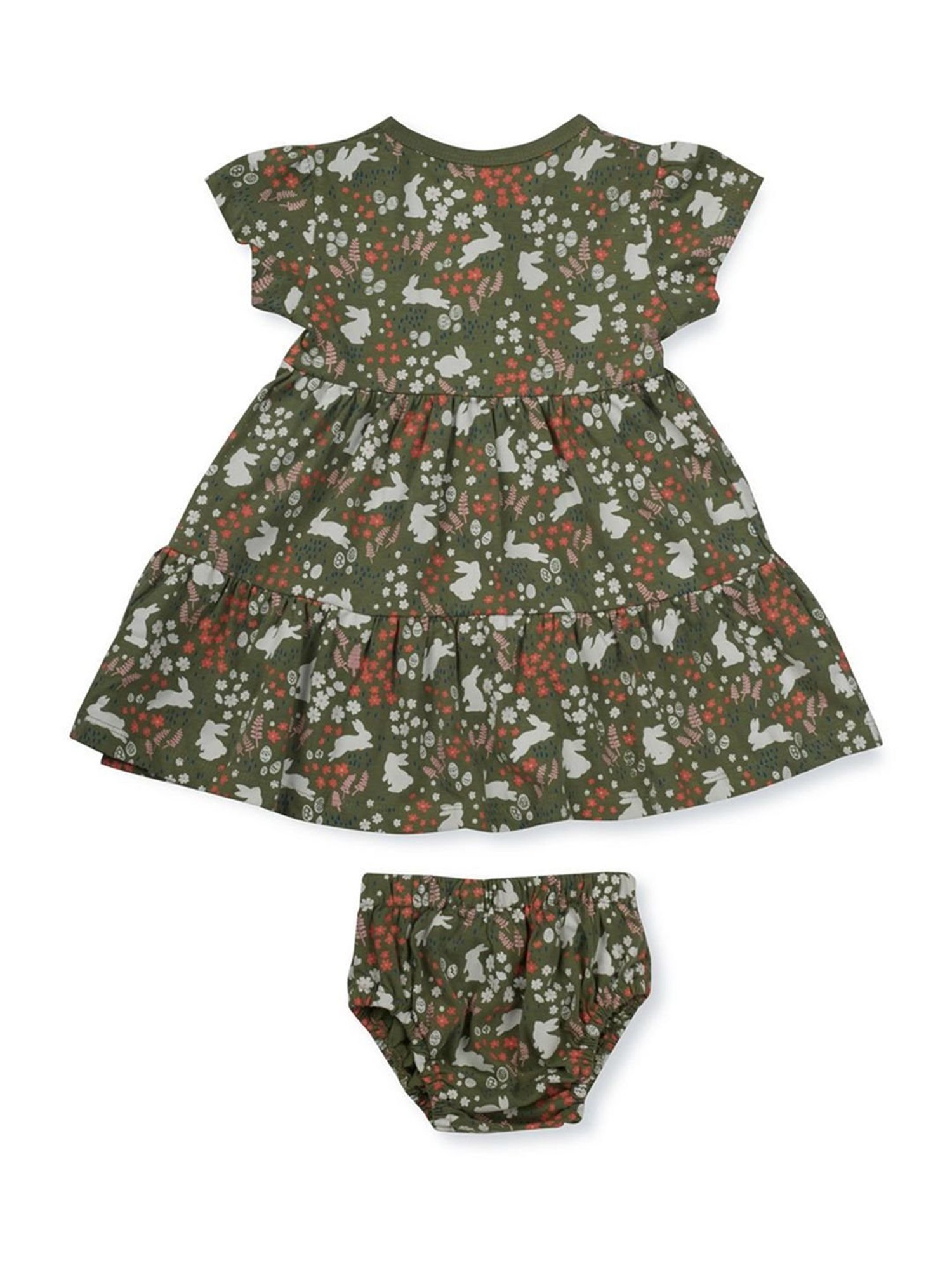 Gini & Jony Kids Multicolor Cotton Printed Dress