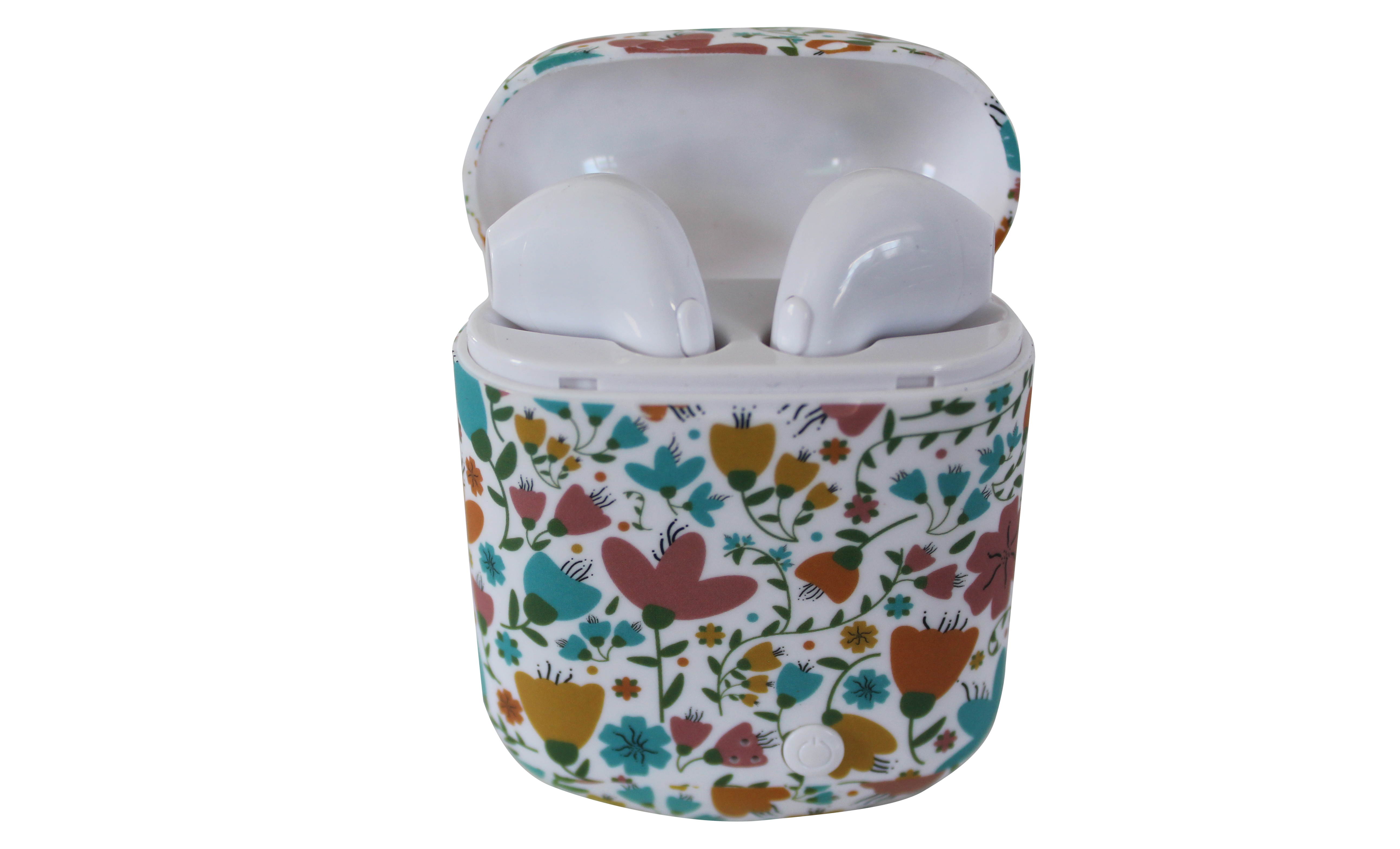 Wireless Earbuds In Printed Charging Case