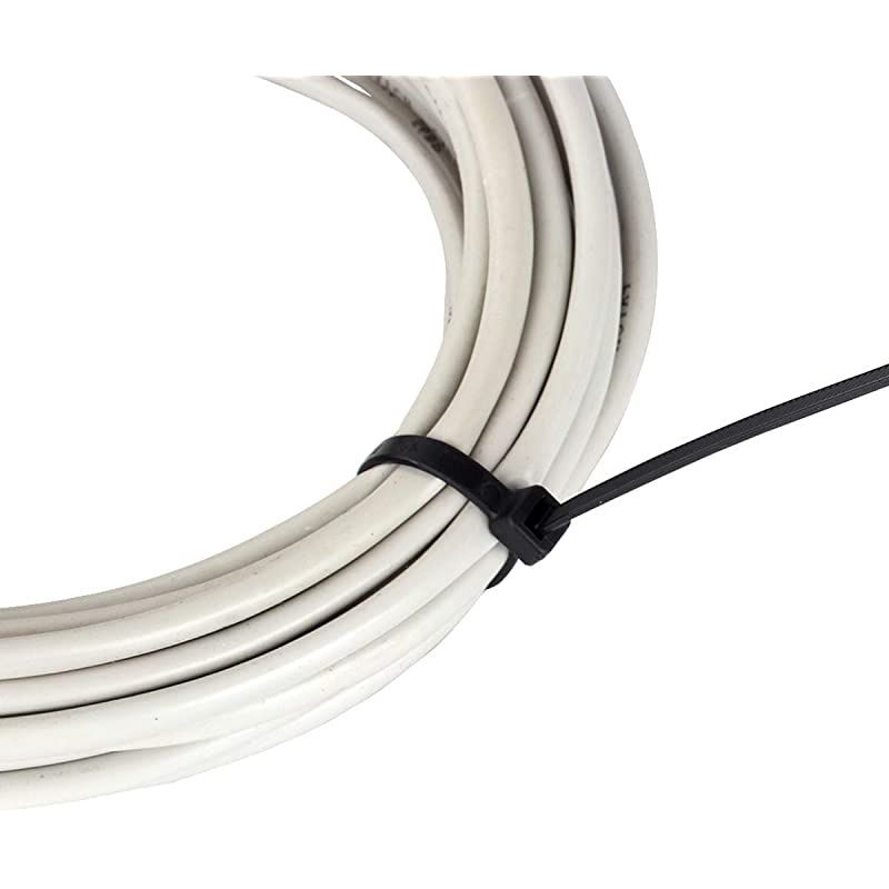 White Cable Zip Ties Premium Nylon Wire Management Ties 50 LB Tensile Strength 8 Inch White 1000 Pack