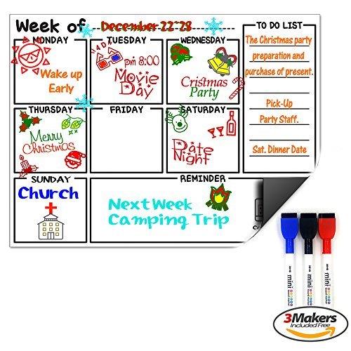 TheJD Monthly Planner Refrigerator Calendar for Kitchen Fridge |17 x 12 inch Memopad_No.004