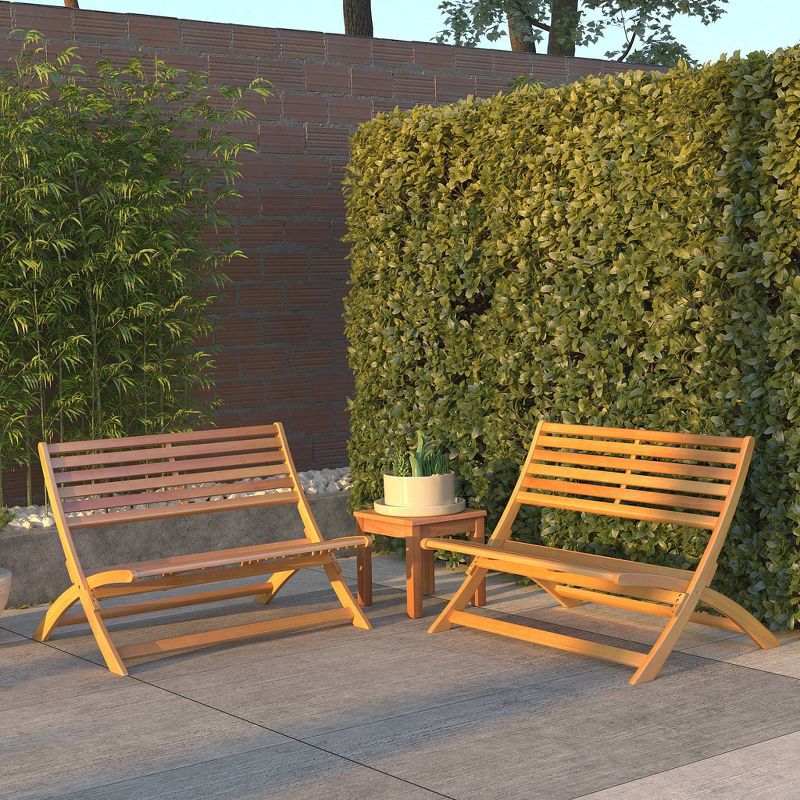 Verso Wooden Folding Bench - Balkene Home