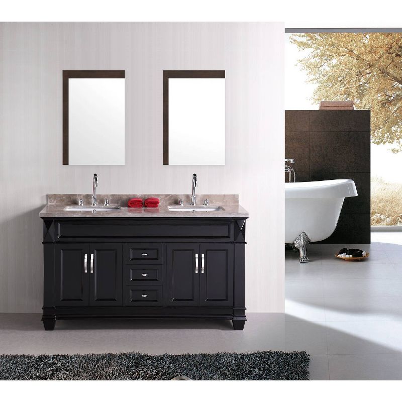 23.5" D1 Modern Plywood Melamine Mirror Dark Gray - American Imaginations