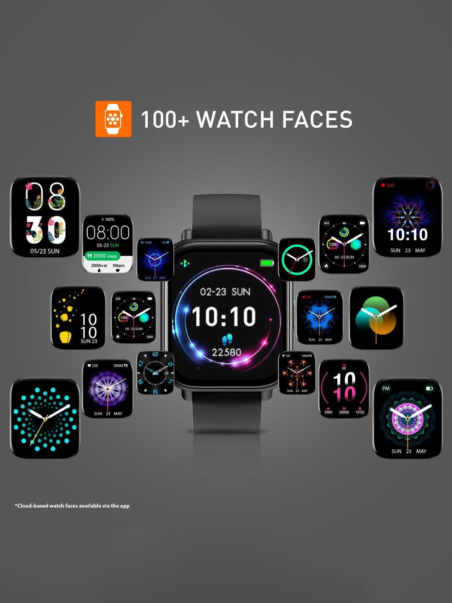 Gionee STYLFYT-AI BT Calling Smartwatch with 1.69 Inch Full Tocuh Display (Matte Black Strap)