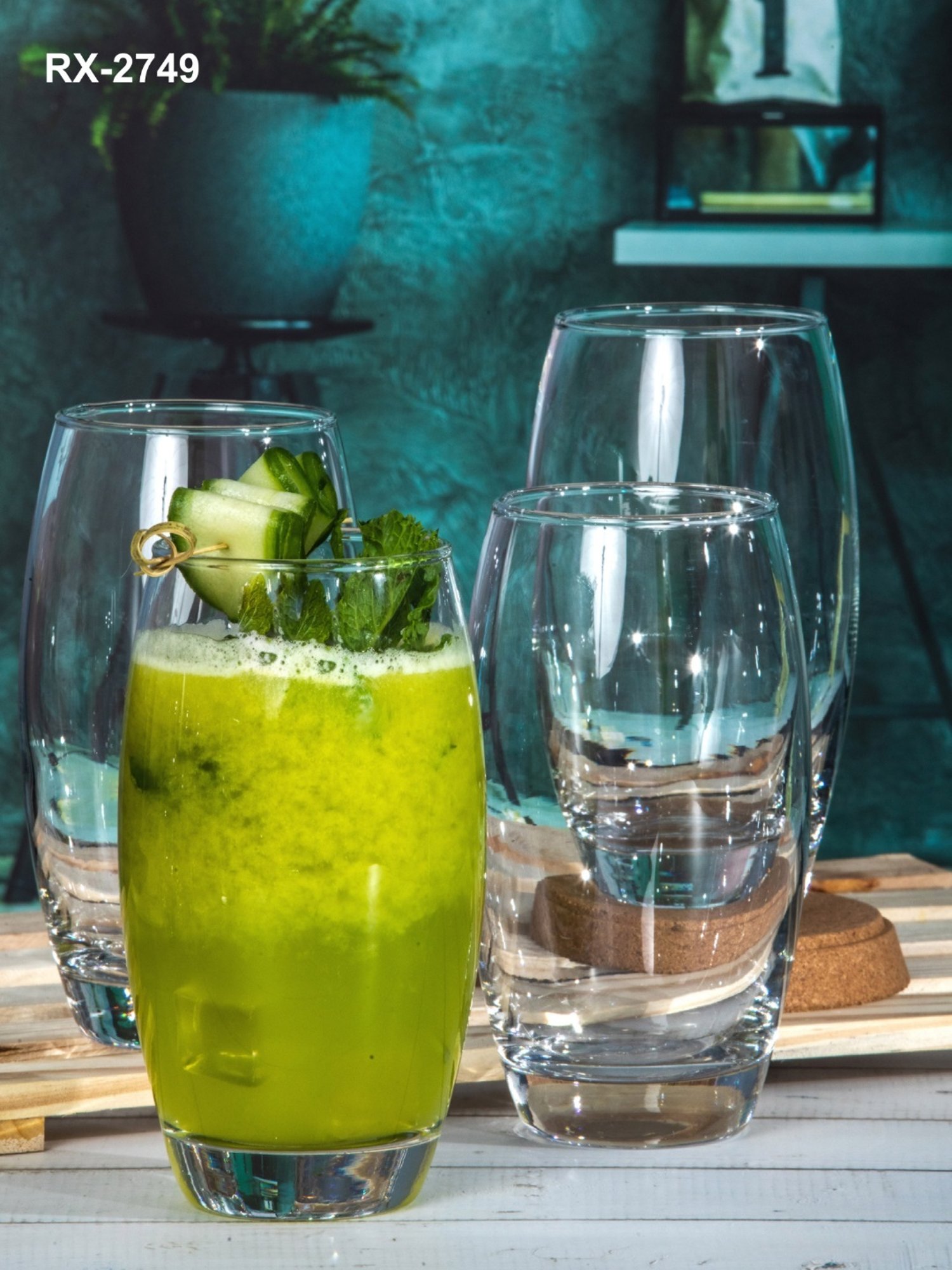 ROXX Transparent Glass Tumbler - Set of 6 (500ml)