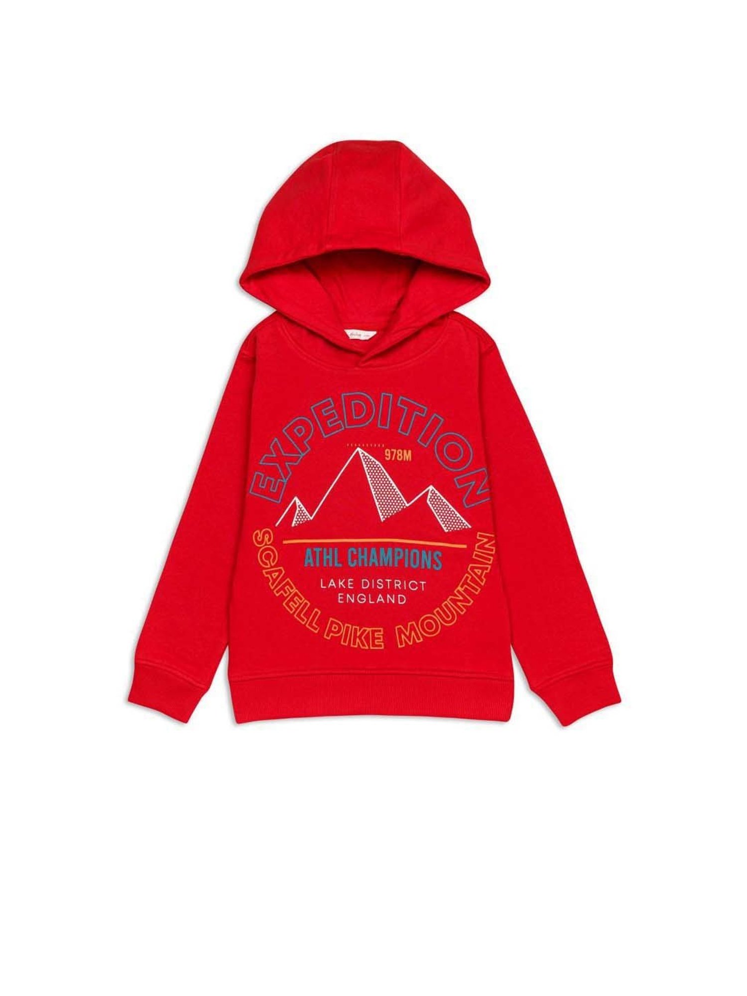 H by Hamleys Kids Red Printed Full Sleeves Sweatshirt