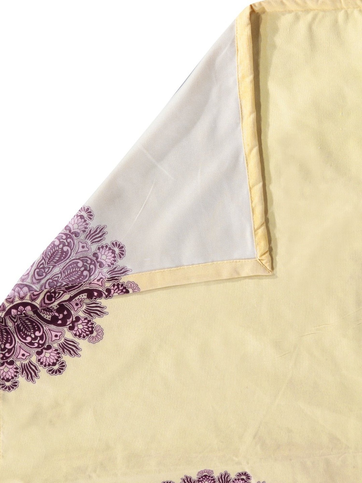 Klotthe Abstract Cream 210 TC Cotton Blend Single Bedsheet with 1 Pillow Cover