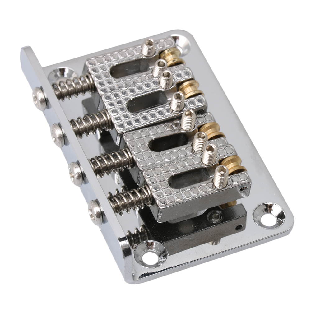 BQLZR Silver Cigar Box UKULELE Guitar 4 String Bridge with Screws Zinc Alloy